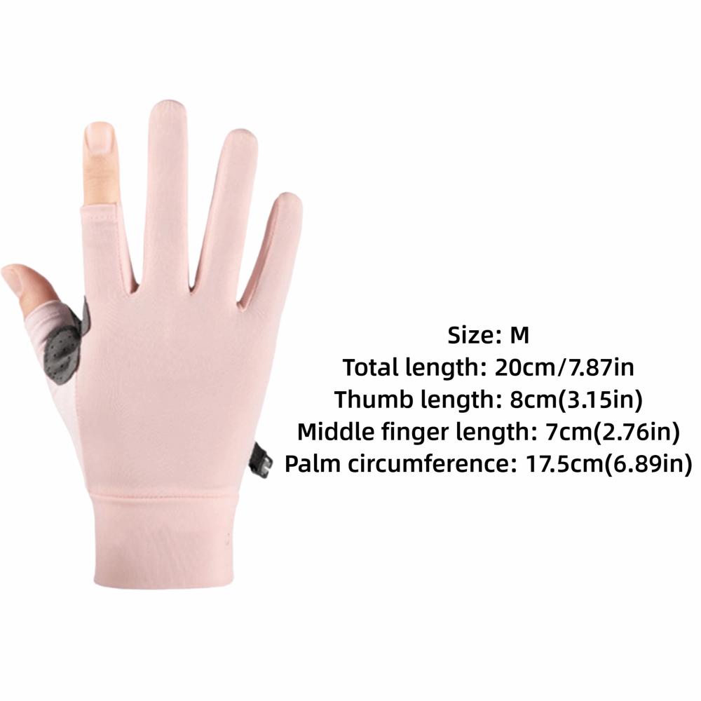1 Pair Quick-Dry Cycling Gloves Ice Silk Cycling Gloves For Cycling, Driving and Outdoor Sports розовый