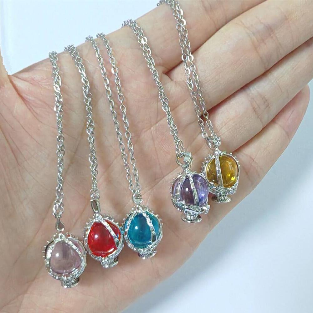 Anime Puella Magi Madoka Magica Kaname Madoka Akemi Homura Cosplay Soul Gem Necklace Crystal Pendant Choker Jewelry Accessories