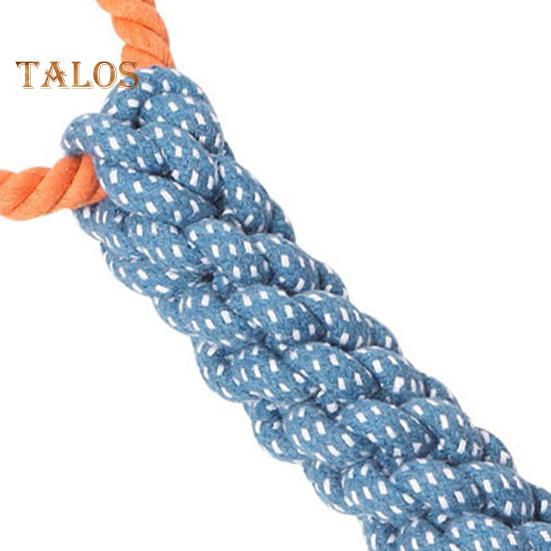 Hundeseilspielzeug mit Doppelring, interaktives Tauziehen-Hundespielzeug, bissfestes, robustes Hundeseilspielzeug für mittelgroße bis große Hunderassen