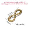 30 teile/los Metall Unendlichkeit Symbol Anschlüsse Verschlüsse Charms Für DIY Armband Halskette Schmuck, Die Entdeckungen Liefert Zubehör