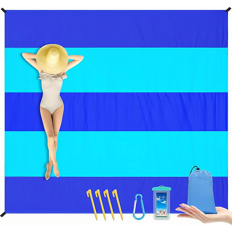 Outdoor Sand-proof Waterproof Nylon Beach Mat All-season Portable Foldable Carnic Moisture-proof Quick-drying Beach 210*200cm