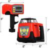 Green Laser Level Rotary Self Leveling Measuring Automatic Rotating Green Beam with Receiver Remote Control Carrying Case