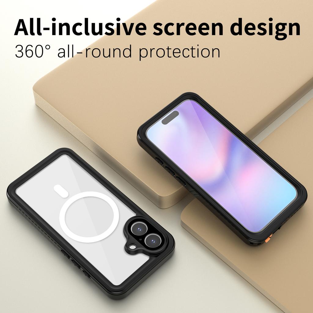 REDPEPPER FS/FM Series For iPhone 17 Clear Case Compatible with MagSafe PC TPU PET IP68 Waterproof Phone Cover