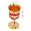 2pcs Metal Goblets Exquisite Painted Flower Pattern Vintage Court    E Glass for Bar Drinkware Gift