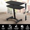 Mobile Height Adjustable Laptop Rolling Cart with Height Adjustment from 28 to 33, Black