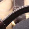 Used Salvatore Ferragamo Gancini Shoulder Bag 21 6325 Canvas Leather Beige Brown Used Women
