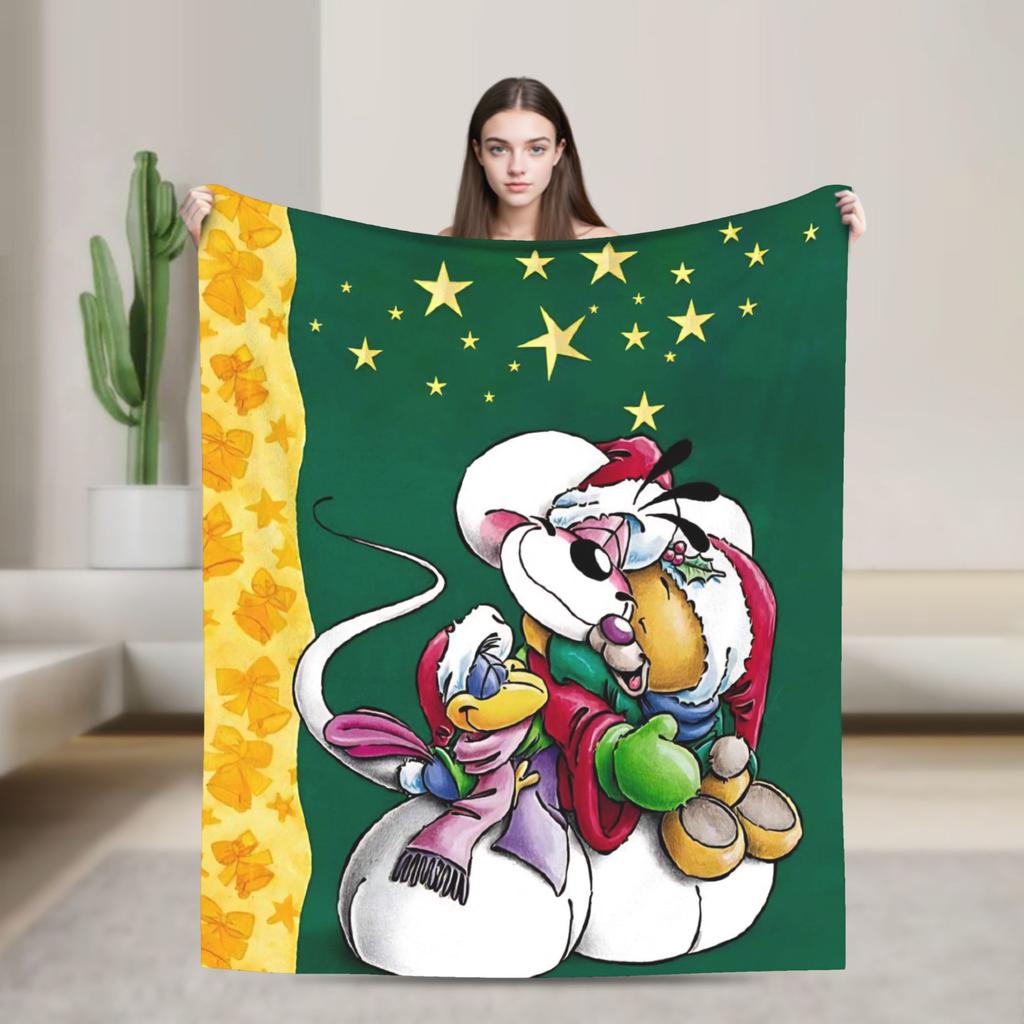 Cartoon D-Diddl Soft Blanket  Students Plush Throw Blanket Funny Couch Bed Flannel Bedspread Sofa Bed Cover