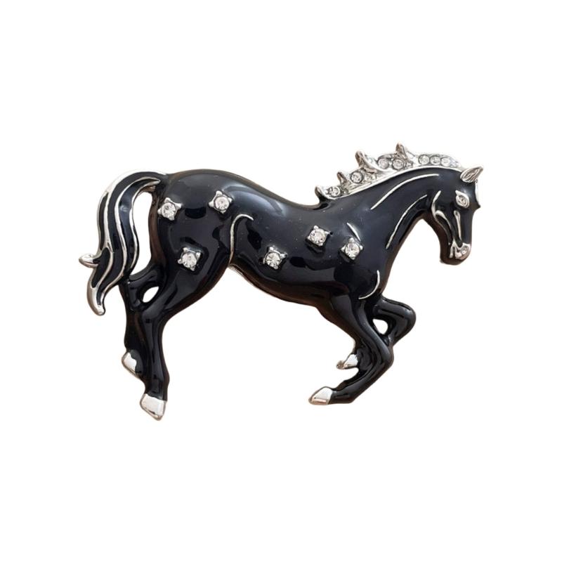 Elegant Running Horse Brooch Animal Inspired Design High Quality Alloy Metal Fashion Badge Accessory For All Genders