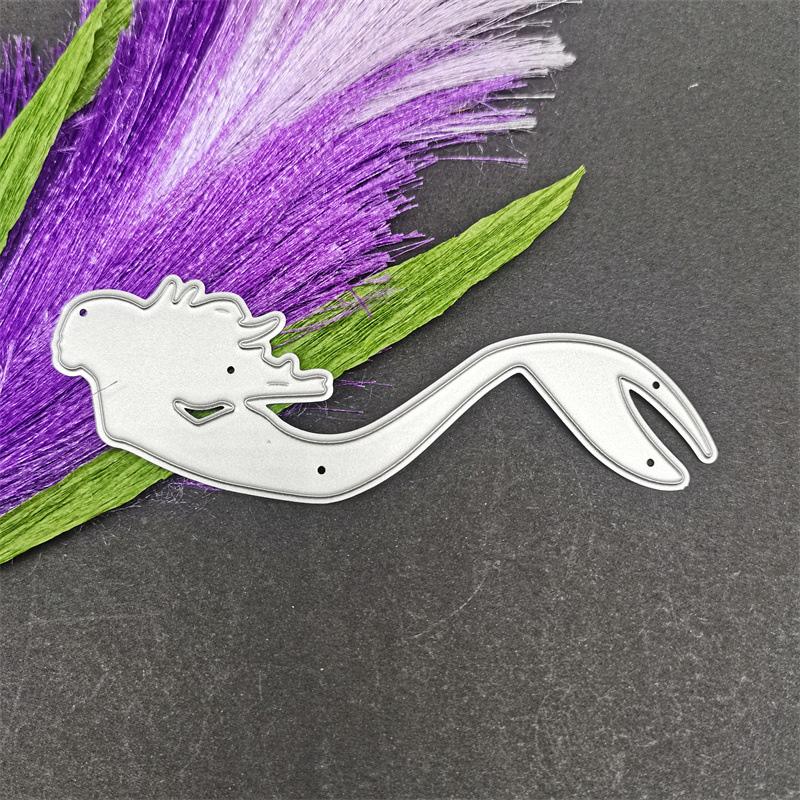 Designový vzor mořské panny Kovová vyřezávací šablona pro kutilské album Scrapbooking Foto embossovací papír Card Craft Decor