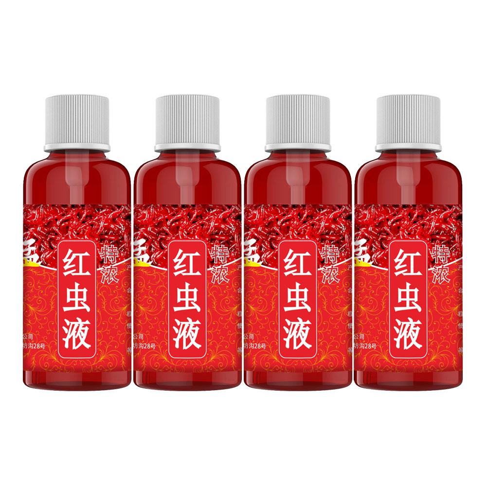 60ML Liquid Blood Worm Scent Fish Attractant Concentrat Fish Bait Additive Permeability Promote Appetite For Trout Cod Carp Bass