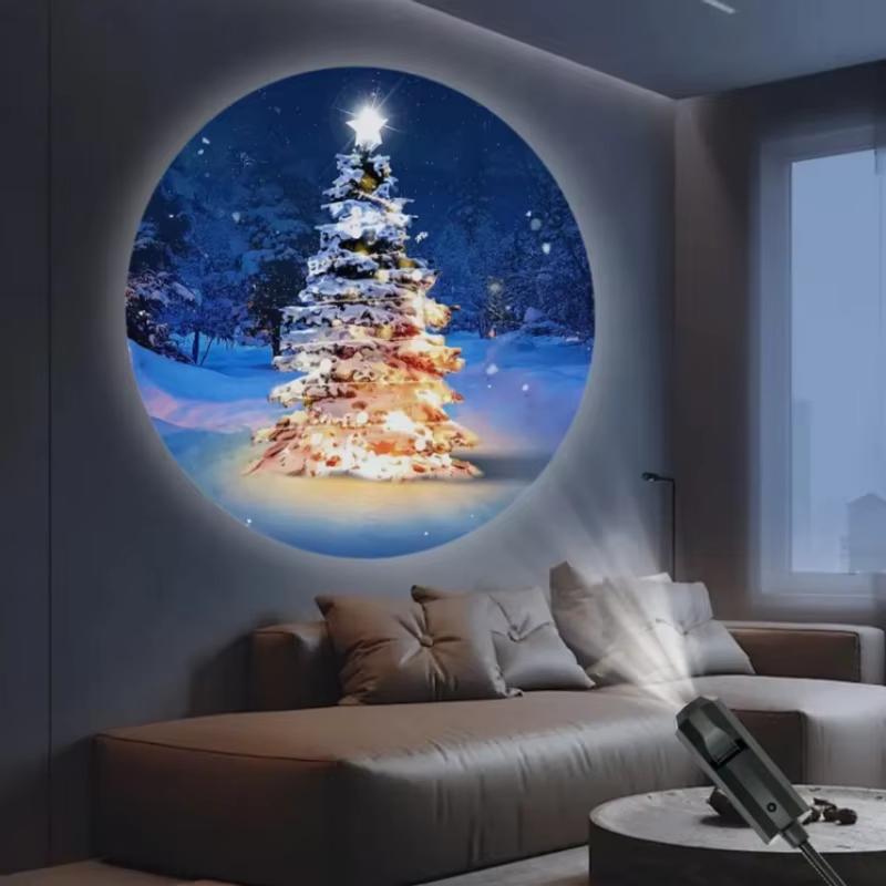 Portable USB LED Projection Light 6 Adjustable Patterns Decor Lamp for Bedroom Ceiling Wall Festival Decor