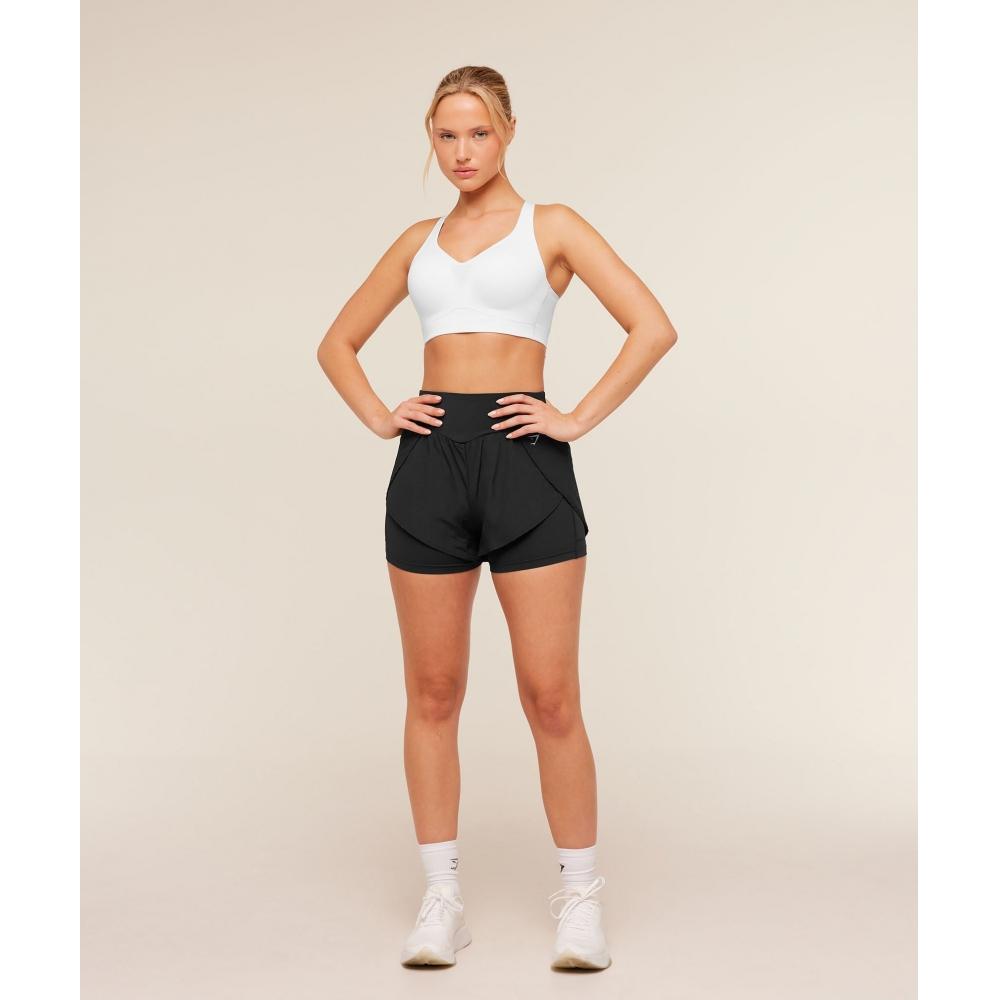 Gymshark High Support V Neck Sports Bra Gs White B3b3l Wb57