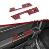 Rear Door Window Lift Switch Panel Trim Cover For Ford F150 2021 2022 Red Carbon
