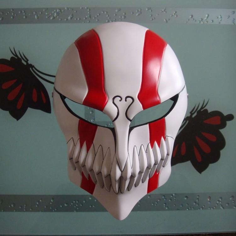 Halloween Horror Grim Reaper Mask Kurosaki Ichigo Virtual Full-Face Mask Anime Men's Gundam Figure White Model