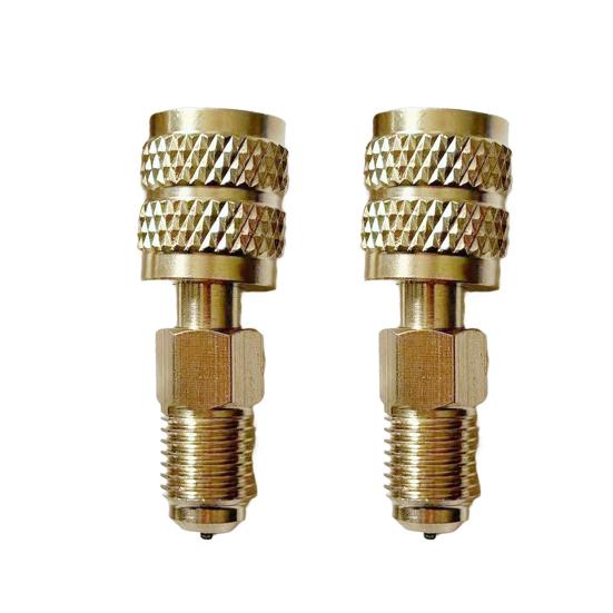 R410 Refrigerant Brass Adapter Rustproof Corrosion Resistant Universal Reverse Thread