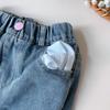 Korean Style Girls' Fashion Print Jeans - Spring/Autumn Edition, Casual & Versatile