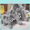 Adorável Elefante de Pelúcia Brinquedo Animal de Pelúcia Boneca Fofa Presente de Aniversário Perfeito Almofada Macia para Abraçar