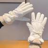 Winter Warm Touch Screen Student Women Thickened Cotton Cycling Travel Cold Proof Cute Ski Gloves Windproof Plus Velvet