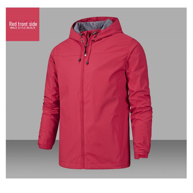 Men's Hooded Sports Jacket: Spring/Autumn Loose Fit, Outdoor Leisure, Windbreaker for Couples