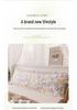 Washable Cotton Long Pillowcase 48x150cm - Single Piece Cover for Double Pillow Core