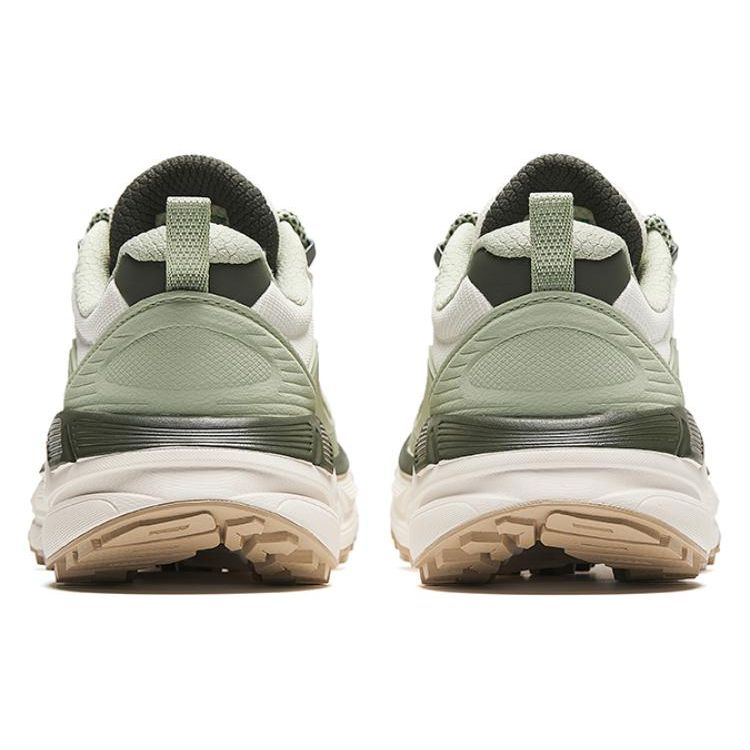 ANTA Women's Explorer Outdoor Hiking Platform Casual Shoes Off White Light Green Dark Green 922418849-2