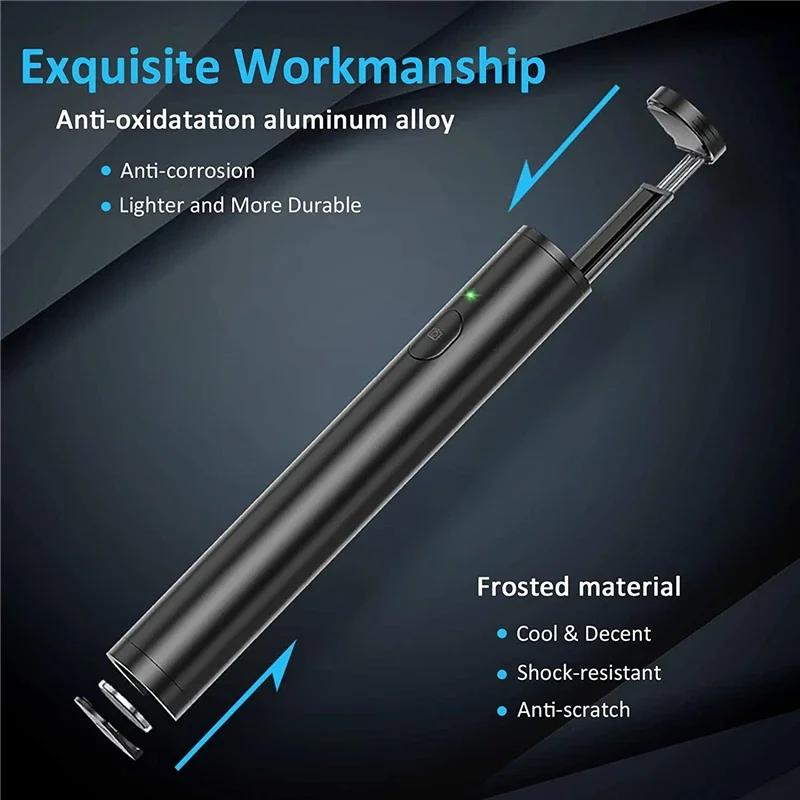 Lightweight Mini Aluminum Alloy Selfie Stick with Bluetooth Remote Extendable Stand for iPhone Mobile Phone Video LiveStreaming