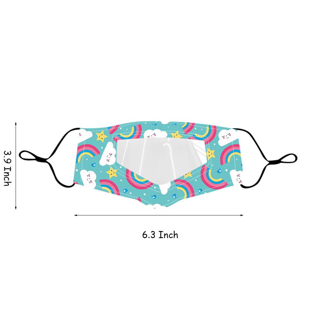 5PC Children Outdoor Mask With Clear Window Visible Expression For Deaf Mute