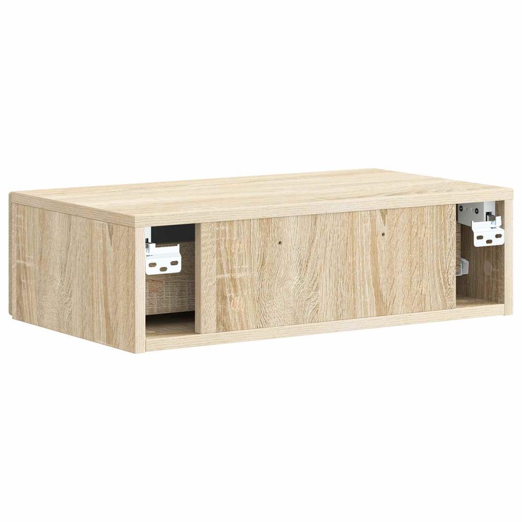 Wall Mounted Side Table Sonoma Oak 59 X 34.5 X 17 Cm
