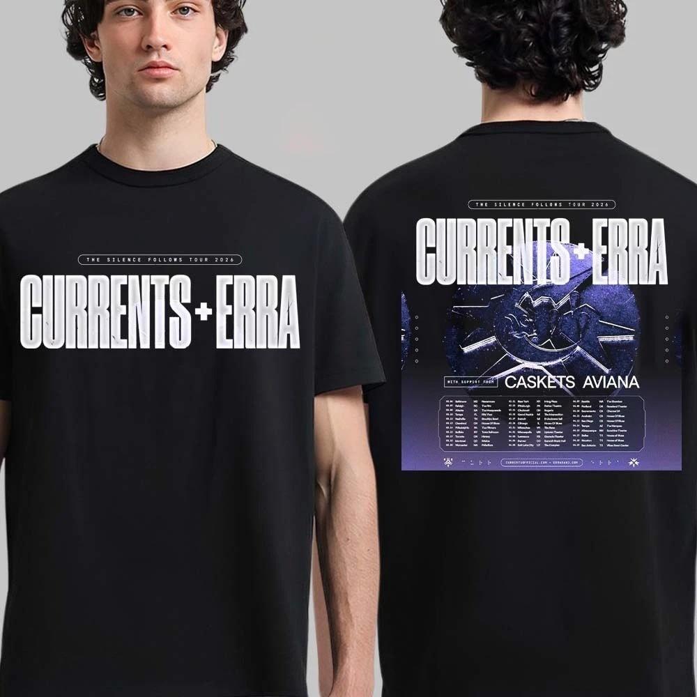 Currents And Erra The Silence Follows Tour 2026 Spring Tour Schedule T-Shirt S
