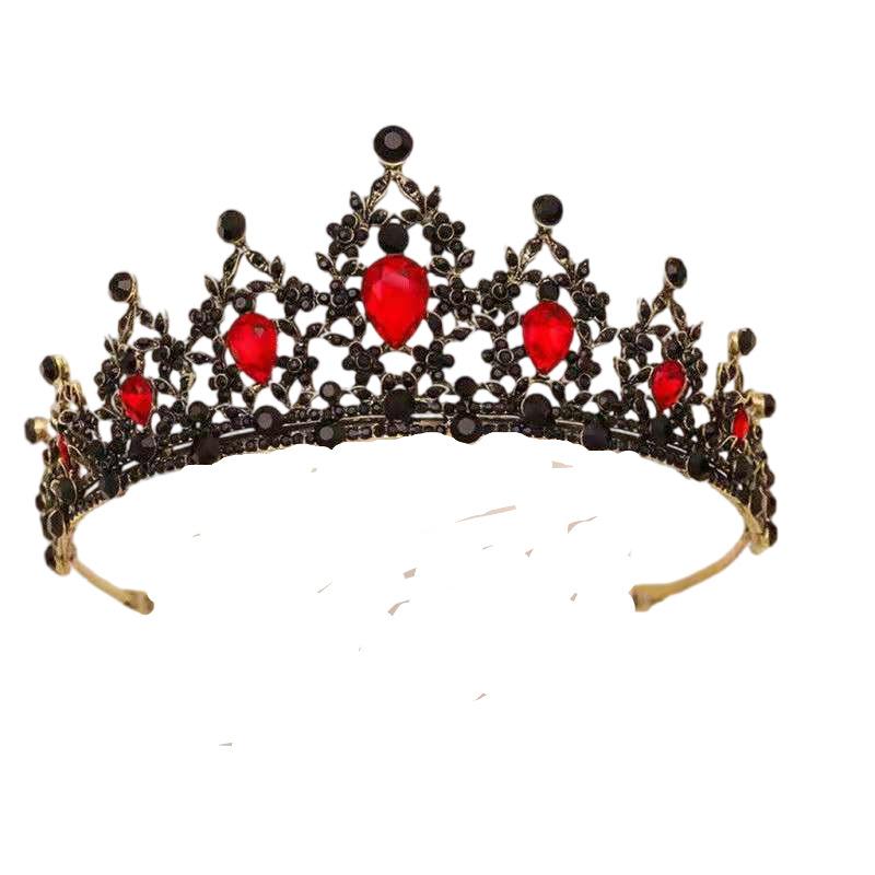 Wedding and Birthday Headband Leaf Inlaid with Rhinestone Crystals Colorful Princess Bridal Accessories