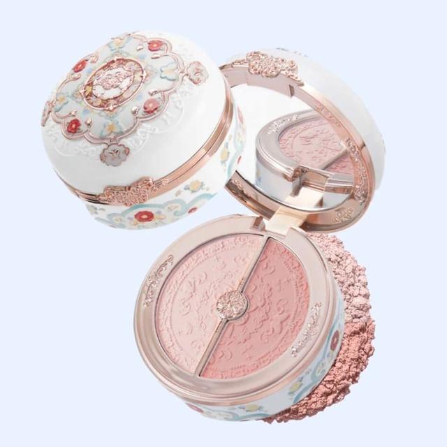 Flower Knows - Butterfly Cloud Collar Highlighting & Blush Duo Powder - 01
