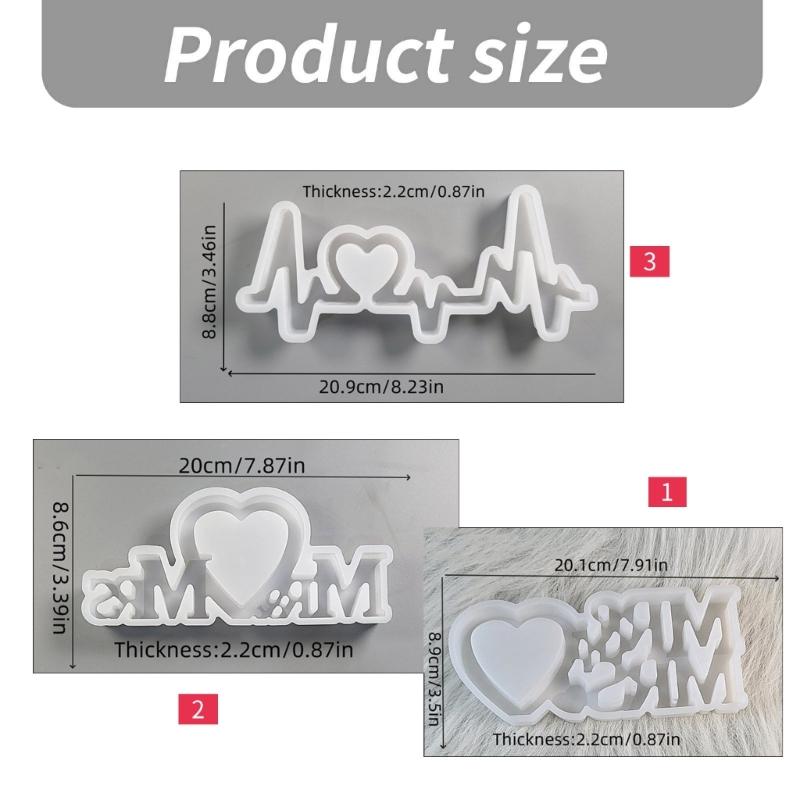 Silicone Love Sign Resin Mould Handmade Love Sign Stand Ornament Silicone Mold for Personalized Wedding Decors