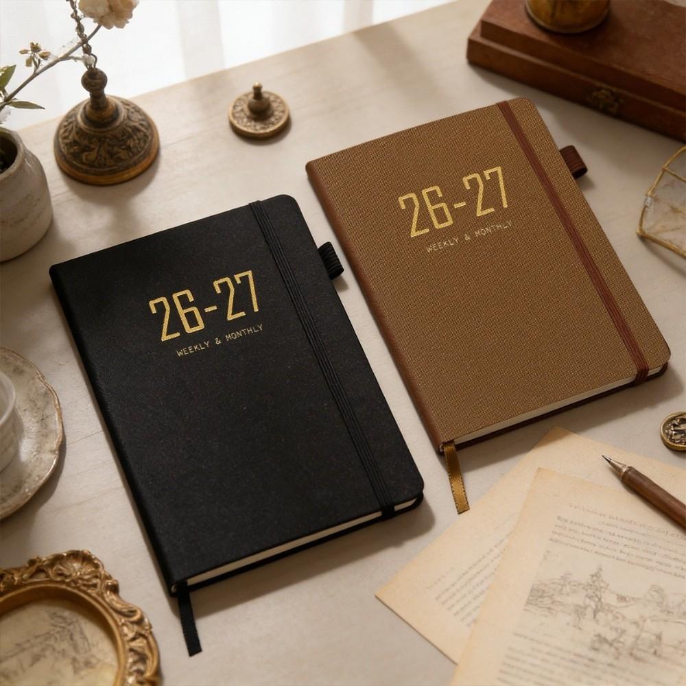 Daily Planning 2027 A5 Planner Notebook with Strap Daily Planner Fabric Notebook  Office Stationery