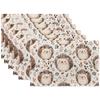 Retro Daisy Flower Placemats Set of 6,Dinner Table Mats Non-Slip Washable Mats for Kitchen Dinner Party Tablemat 12x18Inch