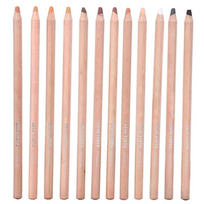12Pcs Pastel Pencils Wooden Rod Professional Sketching Painting Tool Art Supplies Image Color