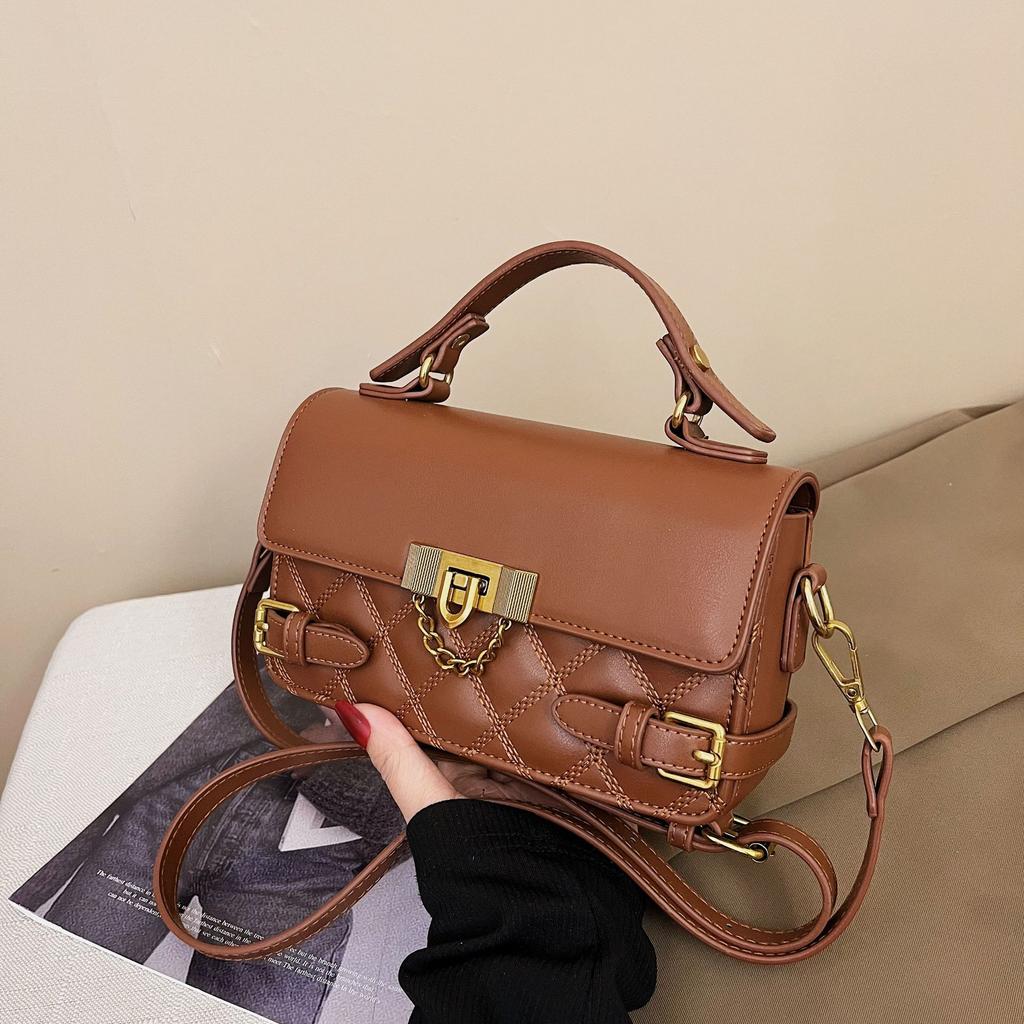 Rhombus Bag Handbag Bag New Trendy Retro Versatile Small Square Bag Women's Summer High-end Versatile Messenger Bag