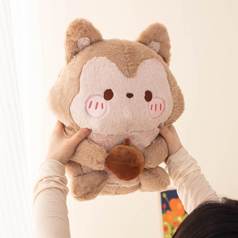 Cute Cute Squirrel Doll Plush Toys Children's Sleeping Comfort Pillow Doll Girls Birthday Gift