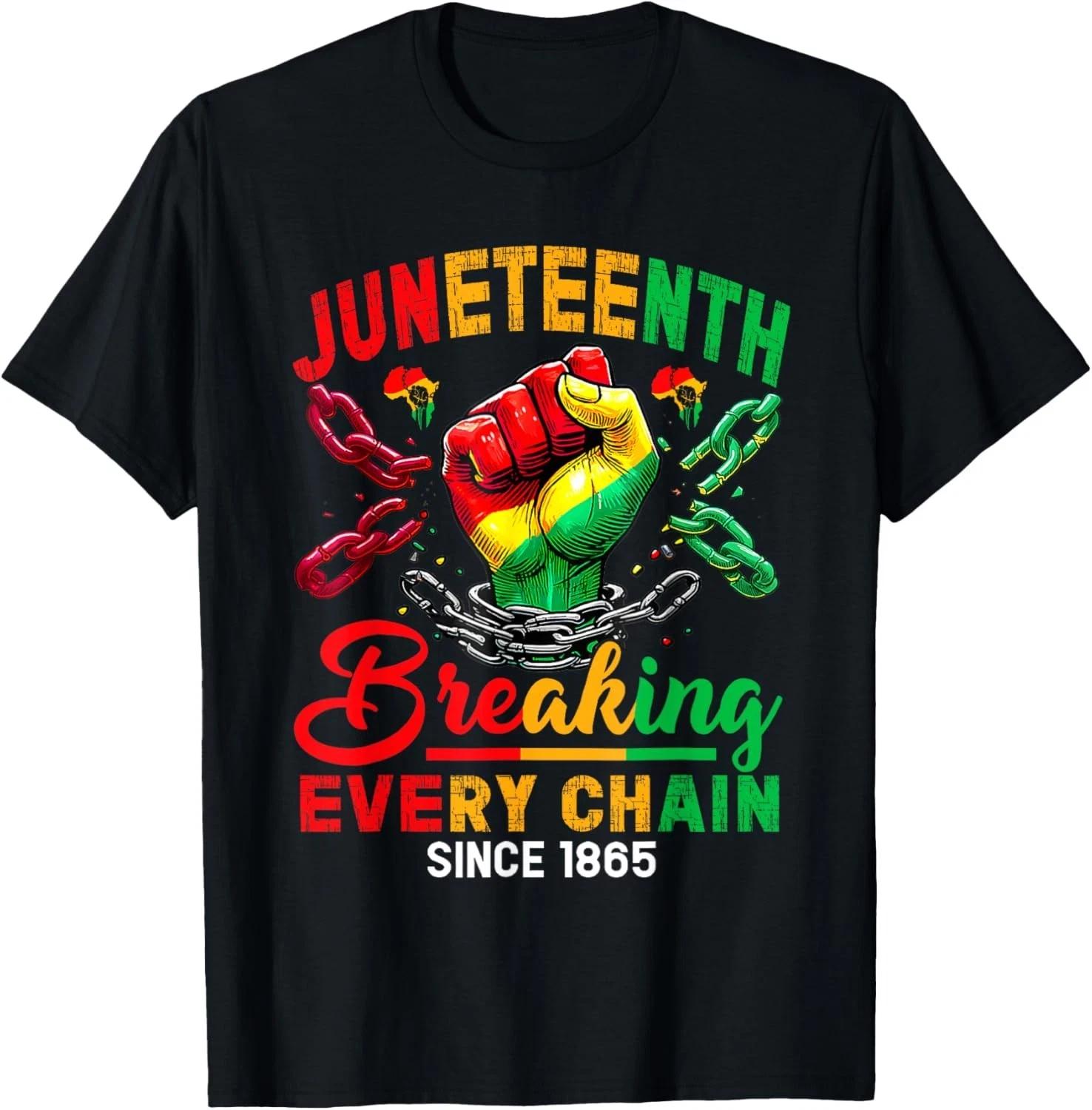 Рубашки на День освобождения рабов (Juneteenth) для женщин и мужчин – Футболка «Свобода афроамериканцев 1865» M