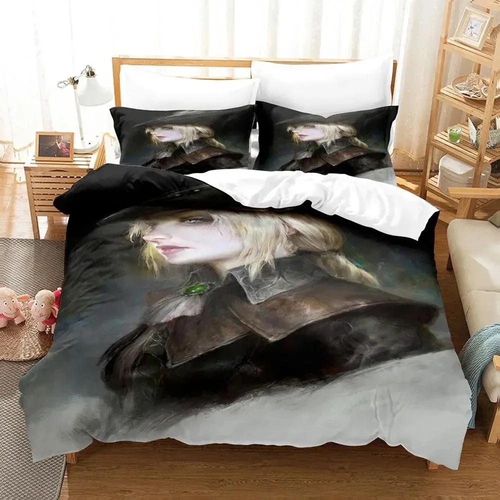 Comforter Game Lady Maria Bloodborne Bedding Set 3D Printed Suitable For Bedroom Kids Home Textile
