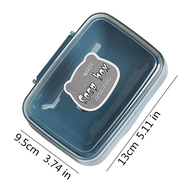 1 Stück Tragbare Seifenschalen Doppelschichtige Seifenkiste Aus Kunststoff Haushaltsbadezimmerablauf Seifenschale Badezimmerseifenkiste Mit Abdeckung