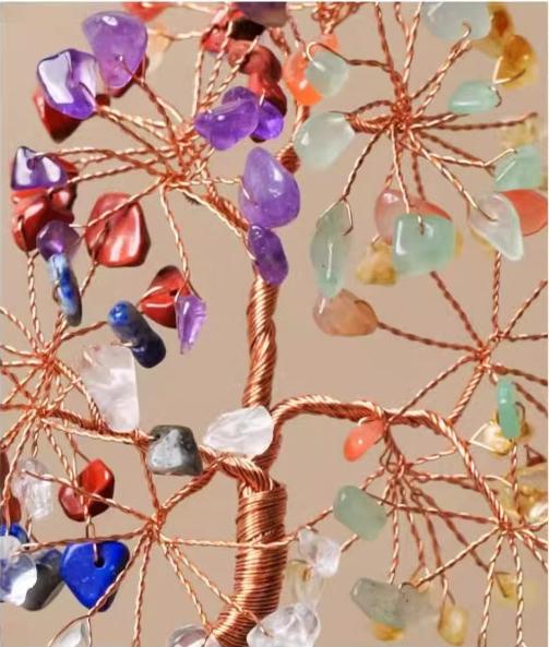 Crystal Tree Healing Crystals Tree of Life for Home Room Desk Decor,Chakra Stones Reiki Gemstones Trees for Positive Energy Good Luck Spiritual Gifts