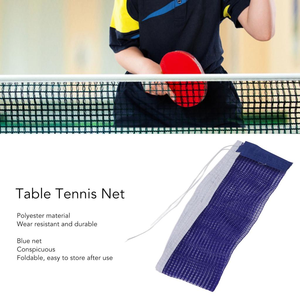 Table Tennis Net for Kids Adult 180cm Length 15cm Height Blue Pingpong Net with 2 Bracket for Office Table