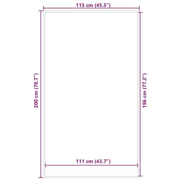 VidaXL Blue Doormat 115x200 Cm 4105575