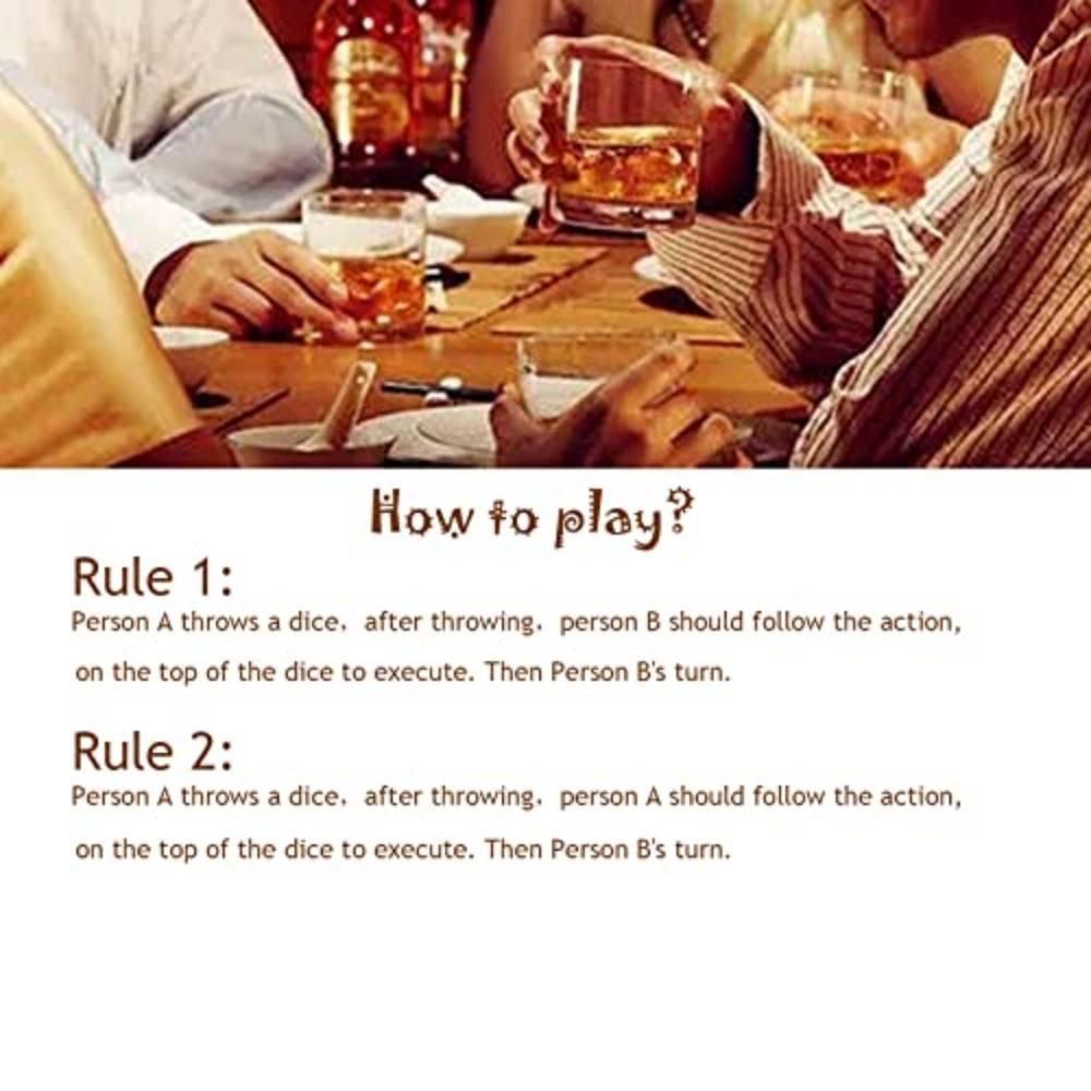 5 Pcs Party Drinking Bar Dice Game Resha Roulette Drinking Games Bachelorette Party Game for Adults White Elephant Gift Wedding