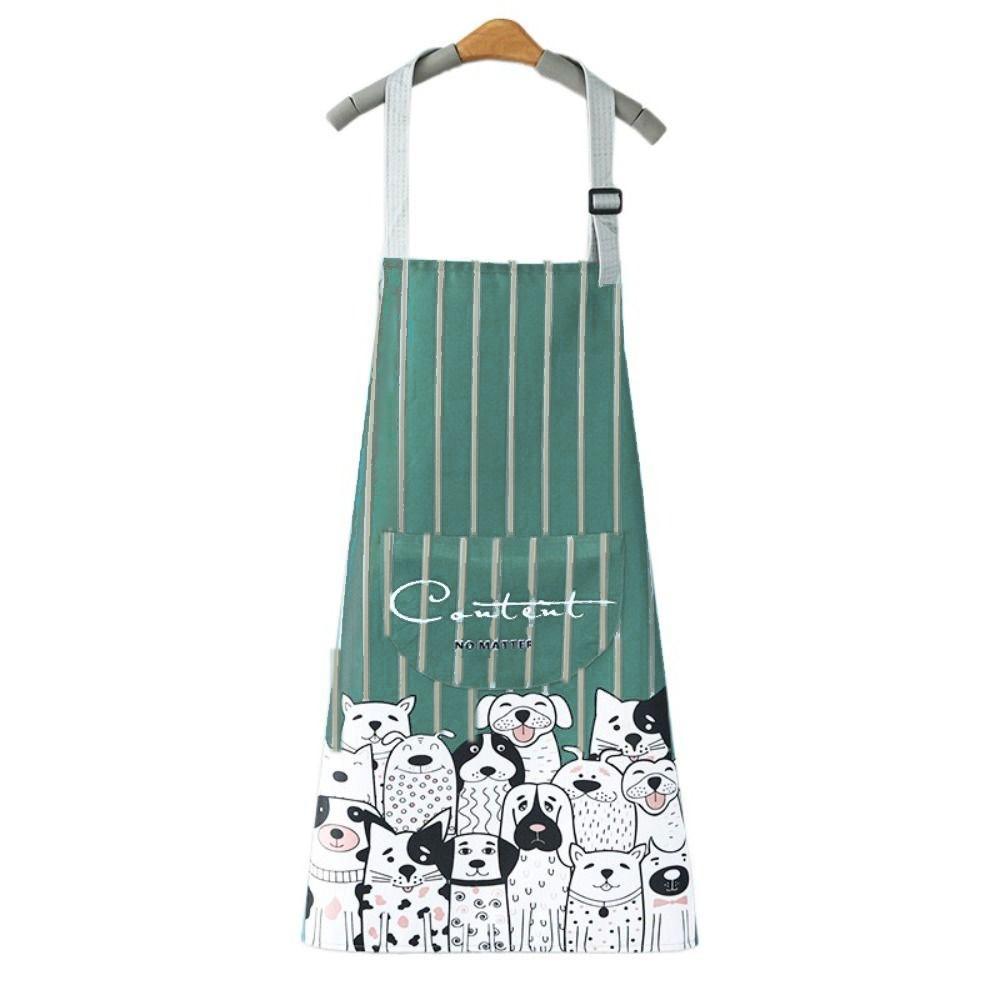 

Oil-proof Canvas Waterproof Apron Soft Cooking Apron Cleaning Tool Kitchen Apron Kitchen темно-синий