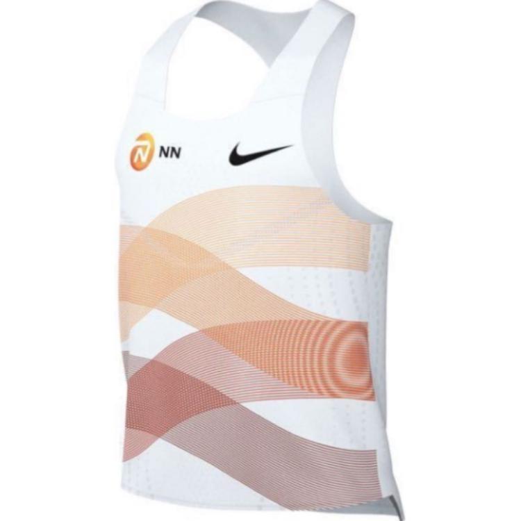 Nike AeroSwift NN Running Singlet  White Orange  Men s DV7714-100 M