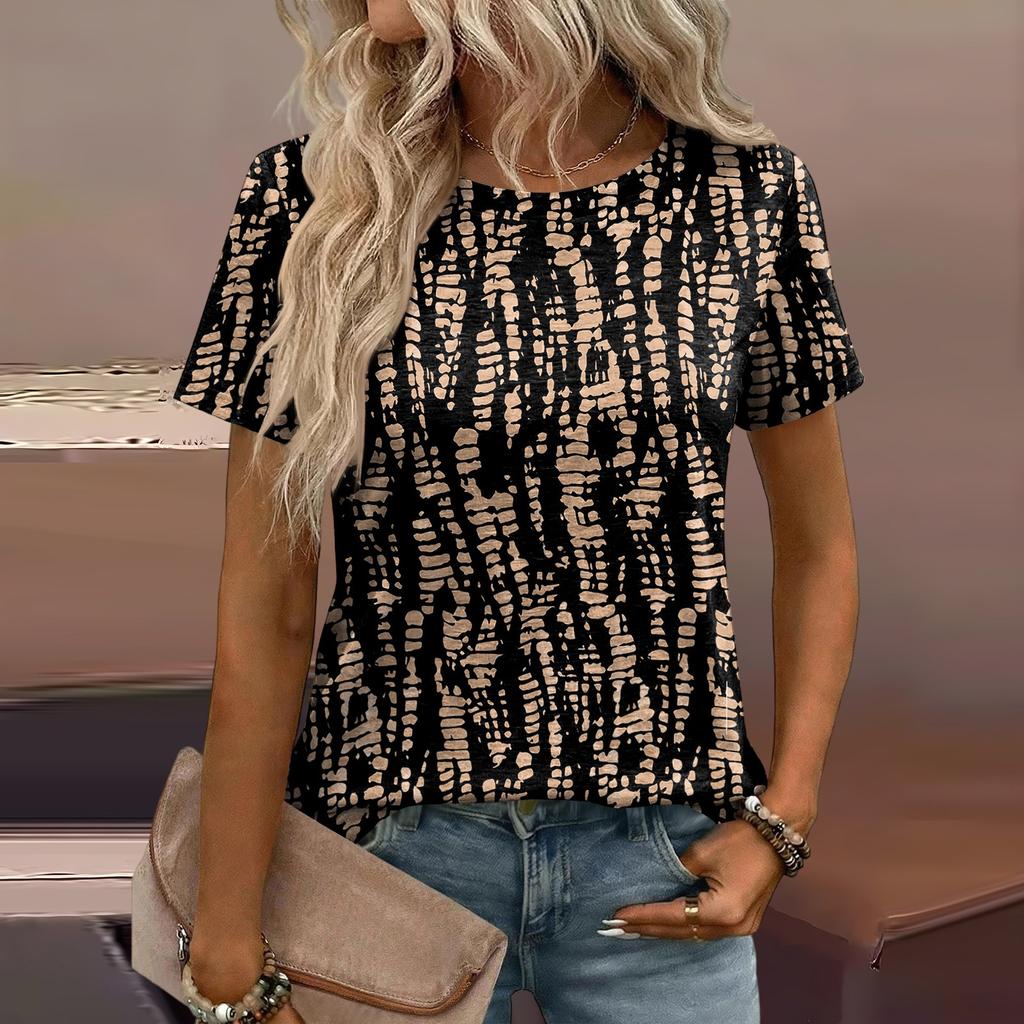 Women's Loose-Fit Fashionable Casual Printed T-Shirt