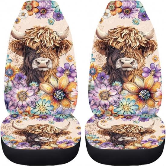 Purple Butterfly Galaxy Auto Car Seat Cover for Cars, Trucks, Vans, SUV, Vehicle Seat Cover Auto Saddle Blankets Driver Seat Protector Covers Full