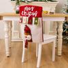 New Christmas decorations cartoon chair cover three-dimensional elderly dining chair cover snowman elk restaurant decoration