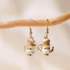 Enamel Chipmunk Teapot Earrings Trendy Pendant Necklace Stylish Woman Accessory